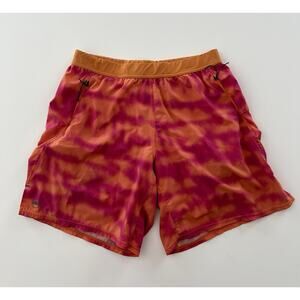 Rare Janji Men's AFO Middle Running Shorts Heatwave Print Size S 7" Inseam